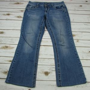 Maurices Lightly Distressed 5/6 Short Bootcut